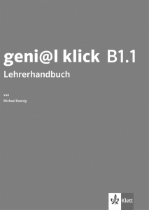 geni@l klick B1.1 Lehrerhandbuch mit Audio-CDs